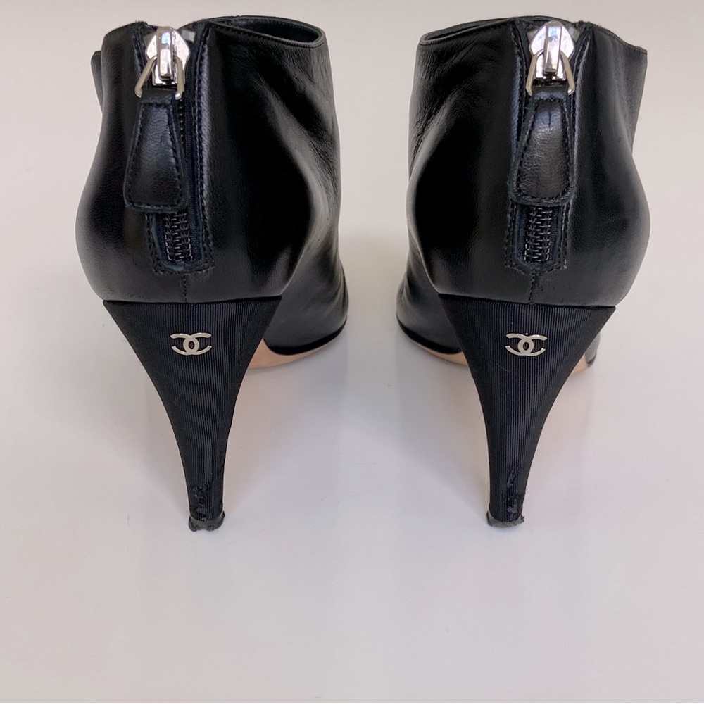 Chanel Lambskin Booties with Grosgrain heel - Picture 5 of 10